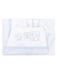 Set lenzuola per culla lettino La Fatina LL04323 - Cielo
