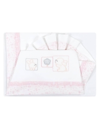 Set lenzuola per culla lettino La Fatina LL04323 - Rosa