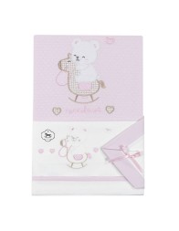 Bear And Horse - composition for cradle pram Mio Piccolo - Pink