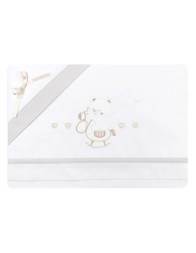Set lenzuola culletta e carrozzina Mio Piccolo LC865 - Tortora