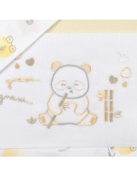 Gnam Gnam - Cot Crib bed sheet set Mio Piccolo LL951
