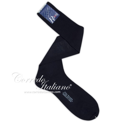 6 Pairs of Assorted Long Socks in Lisle Cotton -...