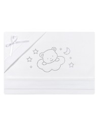 Cradle Pram sheet set cotton Mio Piccolo ST904BB