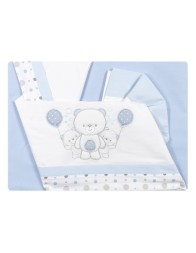 Tre Orsetti - Set lenzuola culletta e carrozzina Bruco Bruco EC2002