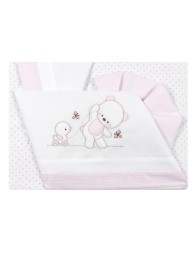 Orsetto e Paperotto - Set lenzuola culletta e carrozzina - Rosa