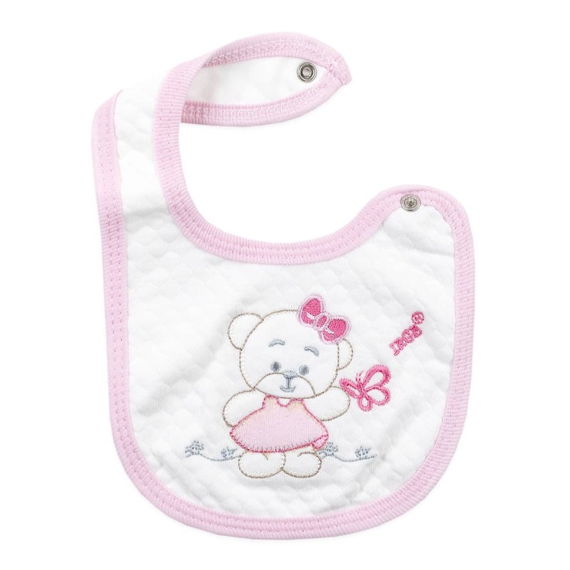 Embroidered Bib with Clip Closure by Irge Baby IRG2644