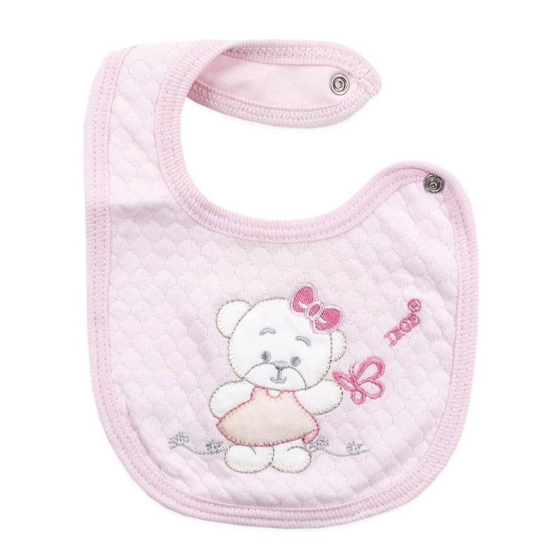 Embroidered Bib with Clip Closure by Irge Baby IRG2644