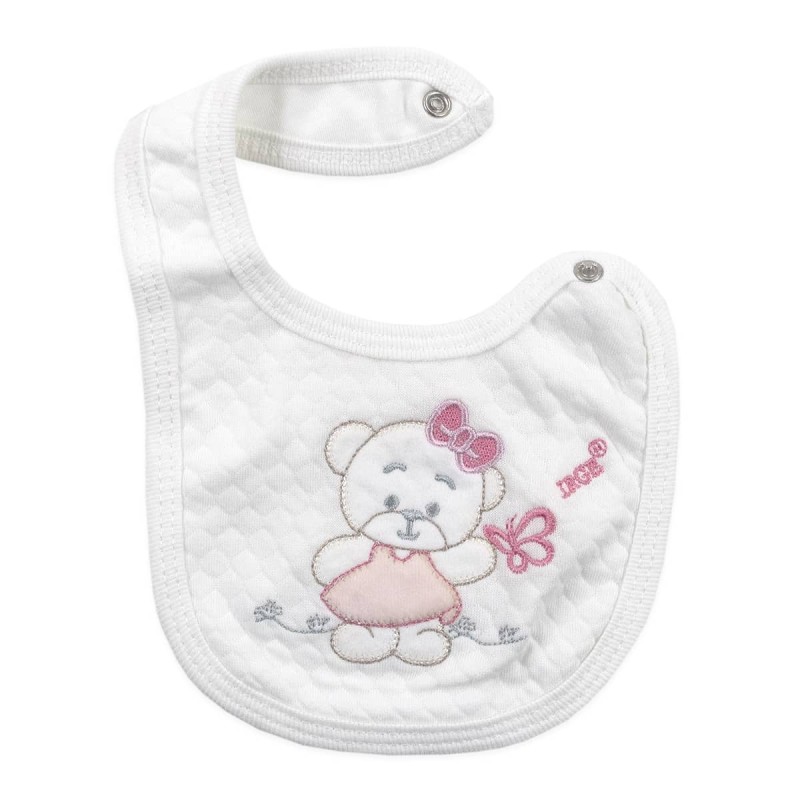 Embroidered Bib with Clip Closure by Irge Baby IRG2644