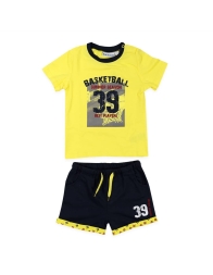 Completino baby corto Bidibimbo - Giallo e Blu