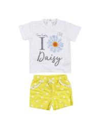 Short cotton baby girl outfit Pierre Cardin PCCCJ132