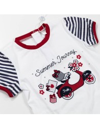 Short cotton baby girl outfit Bidibimbo CCJ29