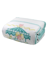 Trapunta invernale con paracolpi per lettino Giostrina Verde