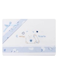Cradle Pram sheet set by Mio Piccolo LC921 - Blue Sky