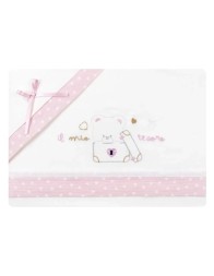 Cradle Pram sheet set by Mio Piccolo LC921 - Pink