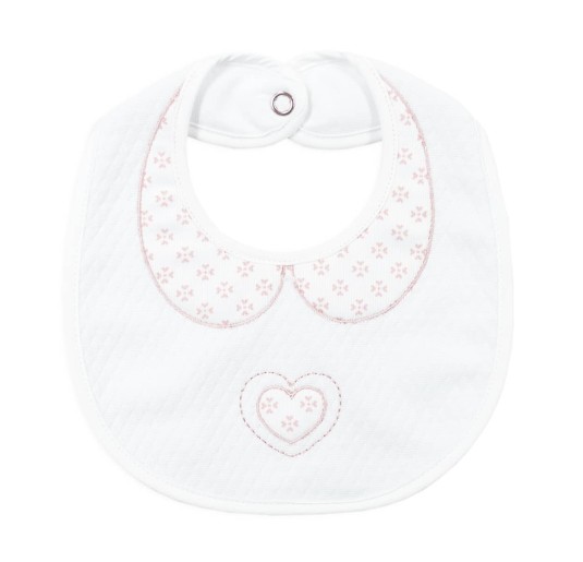 Embroidered jacquard cotton bib with clip CI1493 2