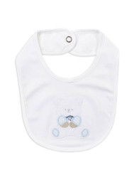 Embroidered bib cotton clip closure CI1333