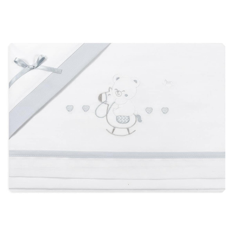 Bear with Horse - Maxi cradle sheet set next to me NXT865