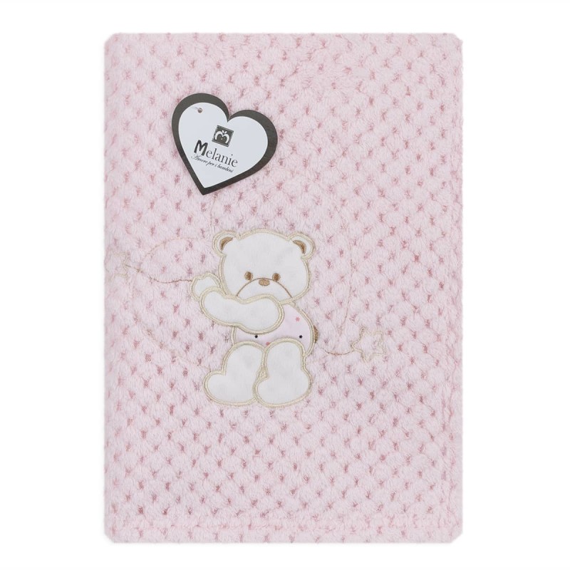 Soft Coral fleece blanket for cot crib CRF100