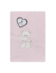 Soft Coral fleece blanket for cot crib CRF100