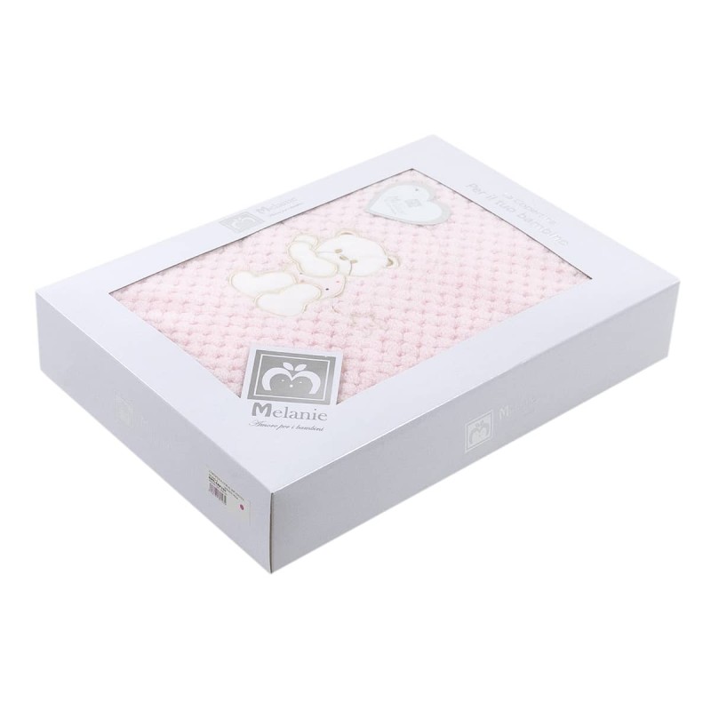 Soft Coral fleece blanket for cot...