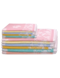 Rosa di Maggio - set asciugamani Ratti in spugna incisa 6+6