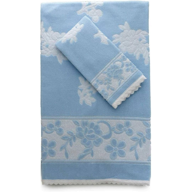 Rosa di Maggio - set asciugamani Ratti in spugna incisa 6+6