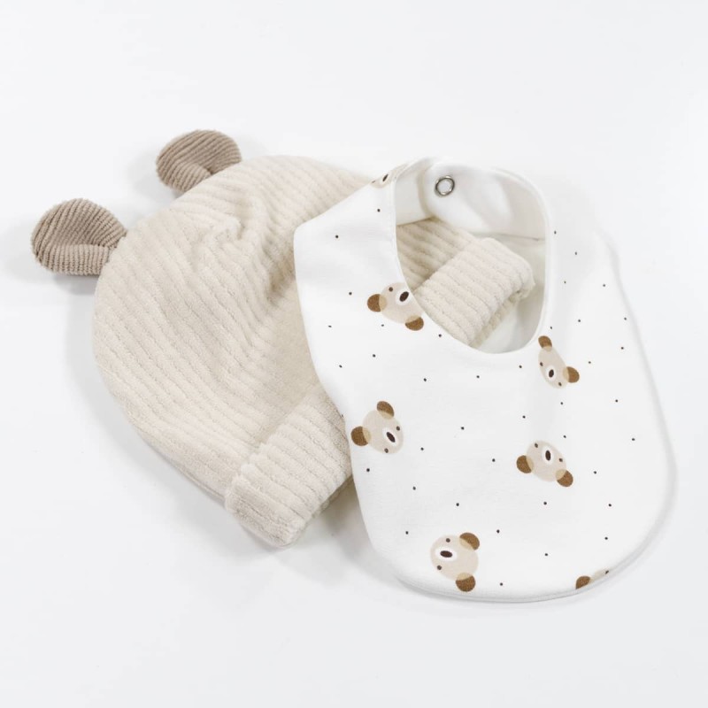 Winter Bib & Cap Set by Le Chicche CA6570PBG