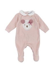 Tutina in ciniglia operata con orsetto by Le Chicche TU6340CPR