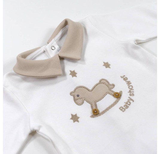 Interlock cotton onesie by Nazareno Gabrielli NG211221NC 2