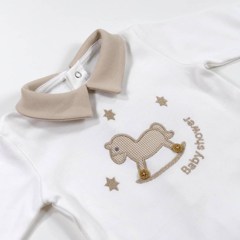 Interlock cotton onesie by Nazareno...