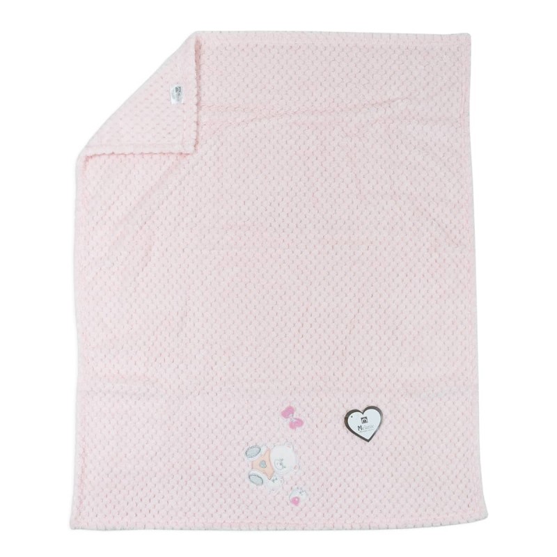 Soft Coral fleece blanket for cradle pram CRF075