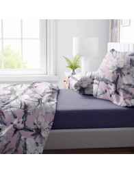 Lilac - Double Bed Sheets Set Bedspread effect by Corredo Italiano®