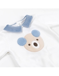 Tutina in ciniglia con orsetto centrale by Le Chicche TU6540AZ