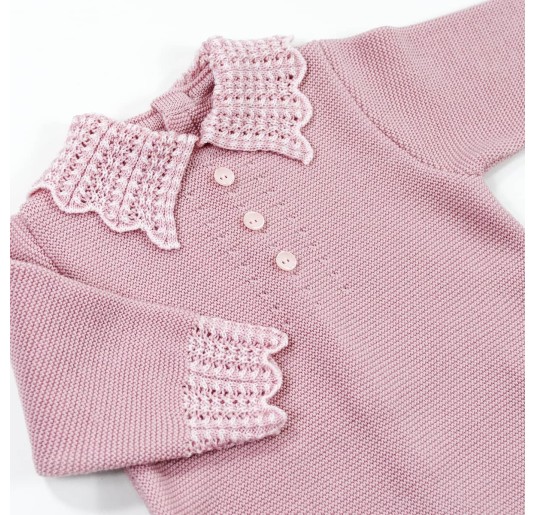 Baby girl Newborn jumpsuit pure wool by Stella IB4010 2