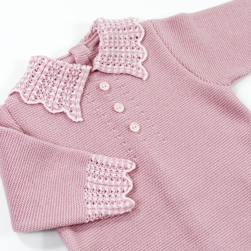 Tutina per neonata con colletto in pura lana by Stella IB4010 Tutina per neonata con colletto in pura lana by Stella IB4010