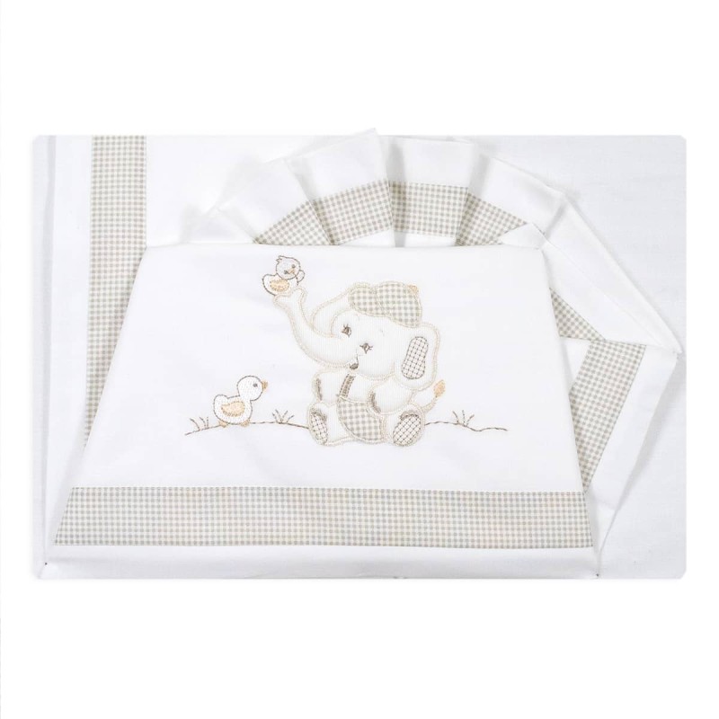 Cot Crib sheet set by La Fatina LC04306BG