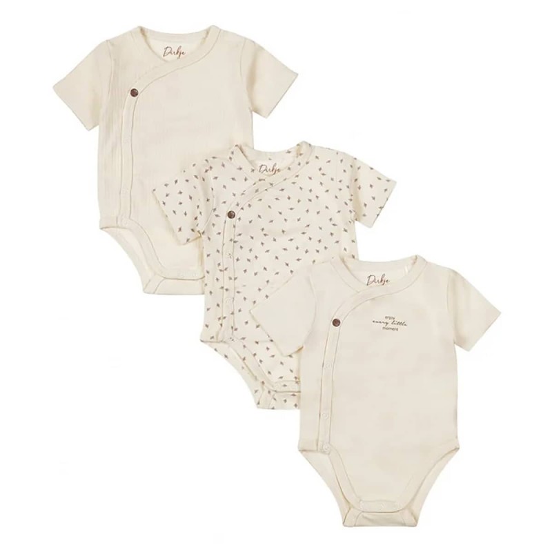 Set of 3 Organic Cotton Bodysuits Dirkje WN1242