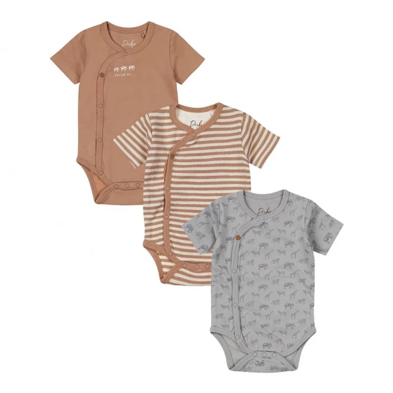 Set of 3 Organic Cotton Bodysuits Dirkje WN1262