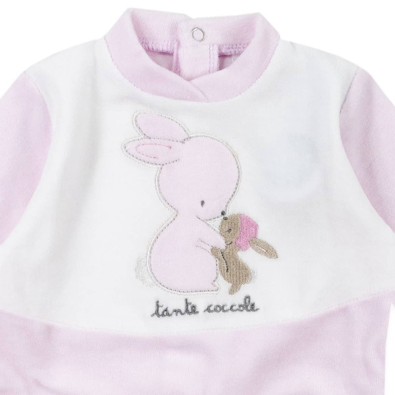 Tutina in ciniglia ricamata Ellepi... Tutina in ciniglia ricamata Ellepi...