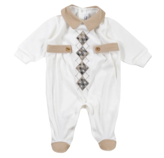 Coordinated 5 pieces baby layette chenille and interlock... 2