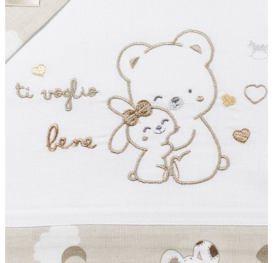 Ti voglio bene - lenzuola culla lettino Mio Piccolo 2