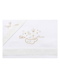 Set lenzuola culletta e carrozzina Mio Piccolo LC504 - BEIGE