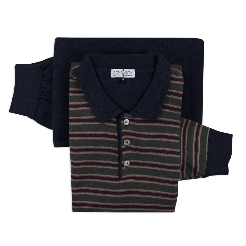 Pajamas winter cotton with collar by...