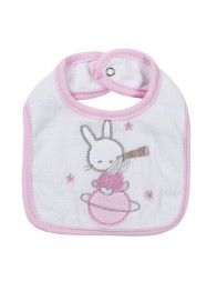 Embroidered bib with clip closure by Ellepi AD9812A