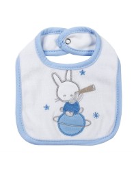 Embroidered bib with clip closure by Ellepi AD9812A