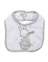 Embroidered bib with clip closure by Ellepi AD9812A