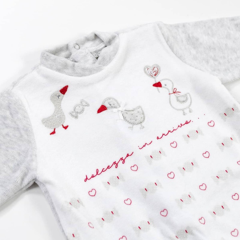 Embroidered chenille romper by Ellepi... Embroidered chenille romper by Ellepi...