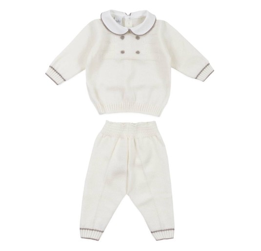 Newborn Boy Layette Set in Pure Wool by Stella IB84B2 2
