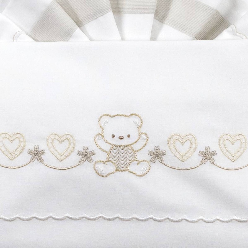Bear and Stars - Cradle Pram sheet... Bear and Stars - Cradle Pram sheet...