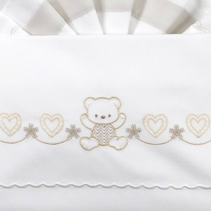 Cot bed sheet set by La Fatina L04319